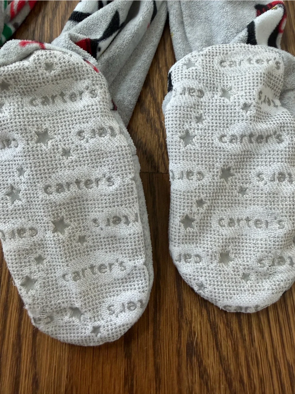 Carter’s Holiday Penguin & Santa Fleece One-Piece Zip-up Pajamas, size 2T
